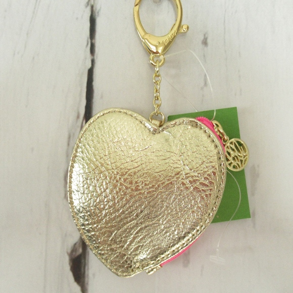 SOLD Lilly Pulitzer Leaf Coin Case Purse Keychain - Picture 2 of 4